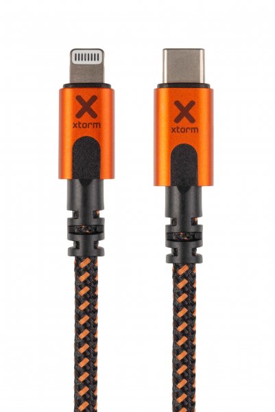 Xtorm Xtreme USB-C-Lightning-kaapeli 1,5 m musta/oranssi