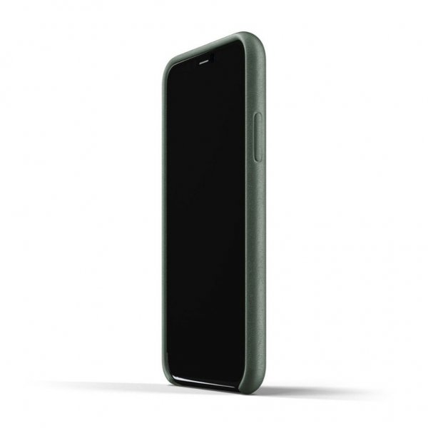 Mujjo iPhone 11 Pro -suojakuori, täysnahkainen, Slate Green