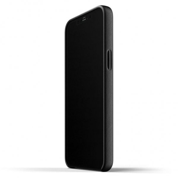 Mujjo iPhone 12 Pro Max Kuori Full Leather Case Musta