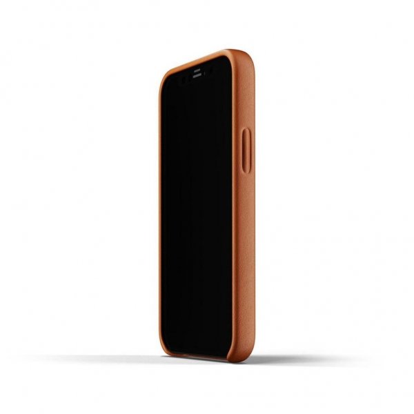 Mujjo iPhone 12 Mini Kuori, täysnahkainen suojakuori, ruskea