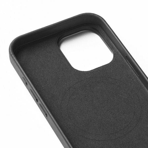 Mujjo iPhone 16 -kuori Täysnahkakotelo Musta