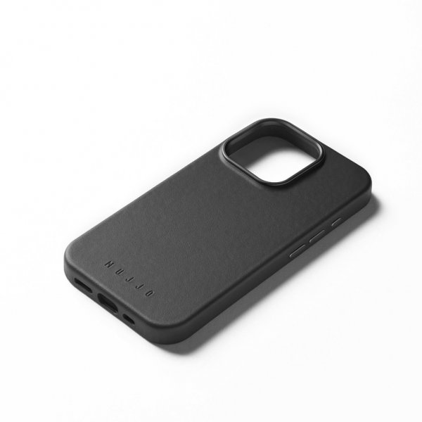 Mujjo iPhone 16 Pro Kuori, täysnahkainen, musta