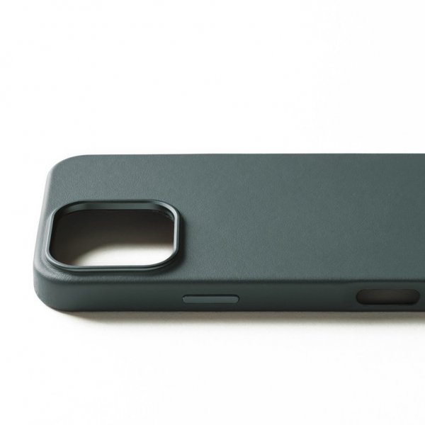 Mujjo iPhone 16 Pro Max -kotelo täysnahkaa, Livid Green