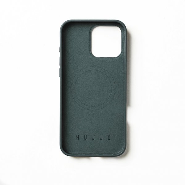 Mujjo iPhone 16 Pro Max -kotelo täysnahkaa, Livid Green