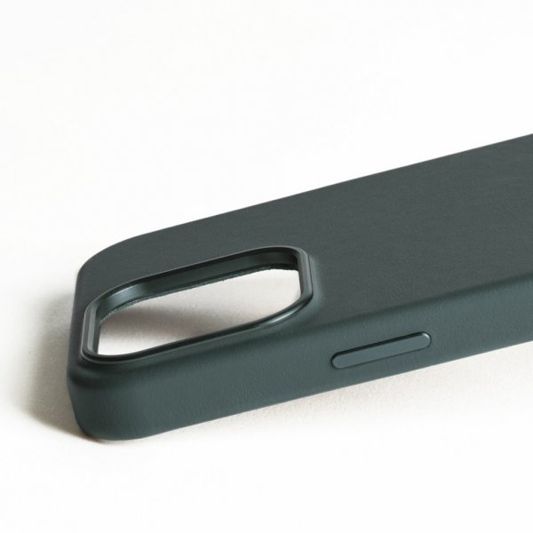 Mujjo iPhone 16 Pro Max -kotelo täysnahkaa, Livid Green