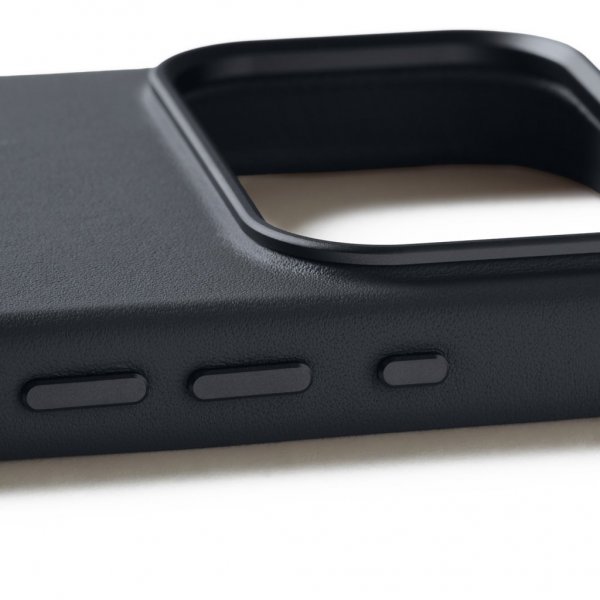Mujjo iPhone 17 Pro -kuori, kokonahkainen kotelo MagSafe Basalt