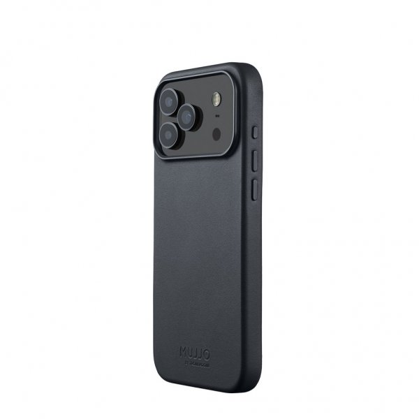 Mujjo iPhone 17 Pro Max -kuori, täysnahkainen, MagSafe, Basalt