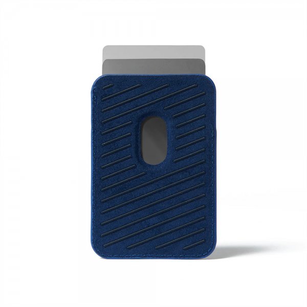 Mujjo Korttikotelo Full Leather Magnetic Wallet Monaco Blue