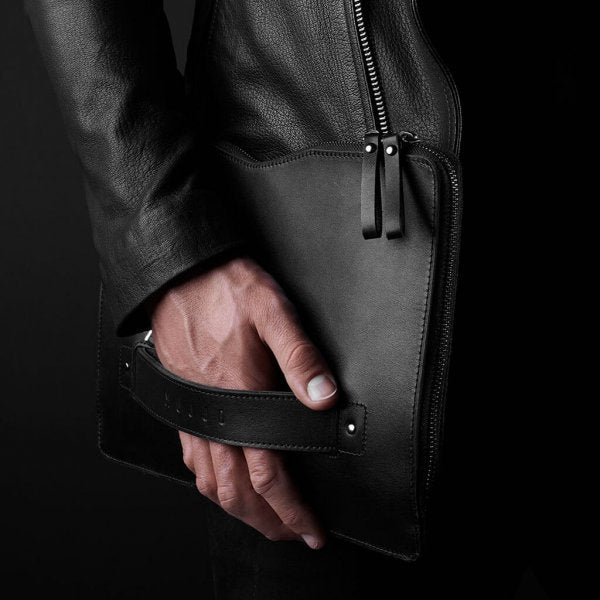 Mujjo MacBook Carry-On Folio Sleeve 12" Musta