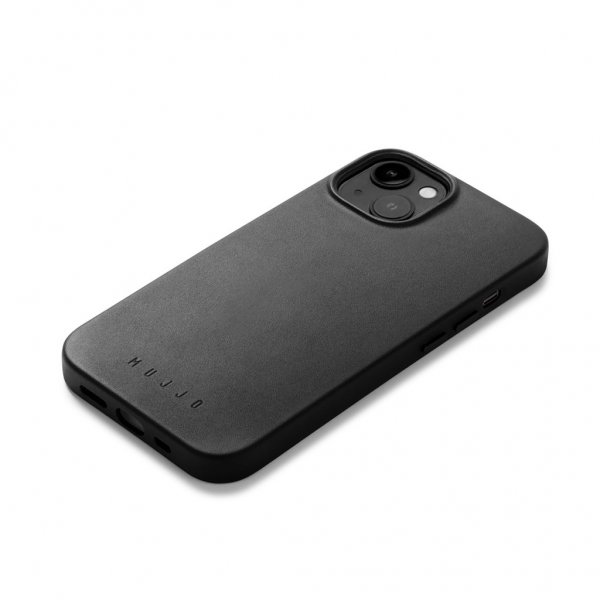 Mujjo iPhone 14 Full Leather Case MagSafe Monaco Blue