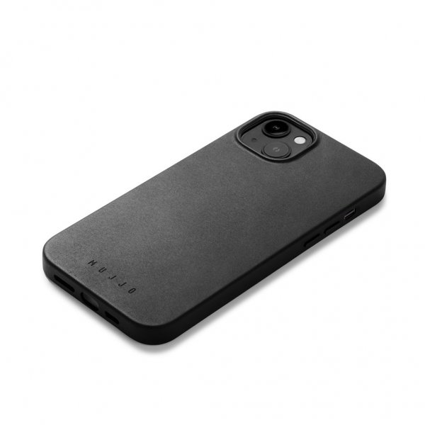 Mujjo iPhone 14 Plus -täysnahkakotelo MagSafe Monaco Blue