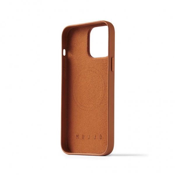Mujjo iPhone 14 Pro Max -suojakuori, täysnahkainen, MagSafe, musta