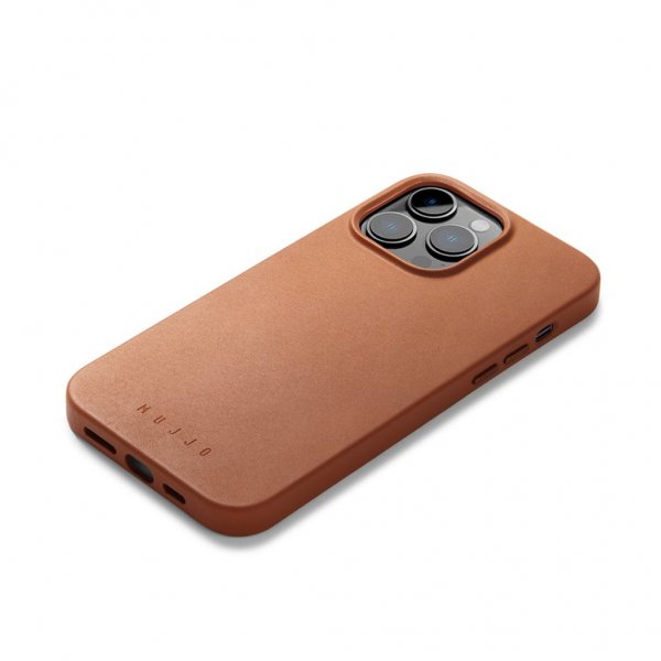 Mujjo iPhone 14 Pro Max -suojakuori, täysnahkainen, MagSafe, musta