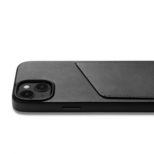 Mujjo iPhone 14 Full Leather Wallet Case - Monaco Blue