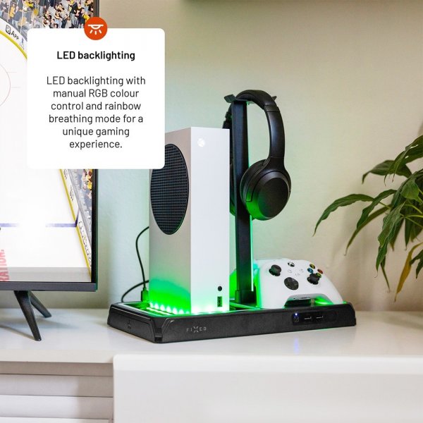 Kiinteä monitoiminen telakointiasema Xbox Series X/Series S musta