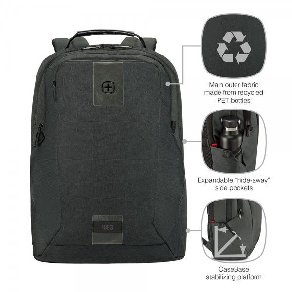 Wenger MX ECO Professional 16" kannettavan tietokoneen reppu, musta