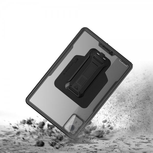 Armor-X Lenovo Tab M11 TB330 -suojakuori IP68-vedenpitävä iskun- ja pölynkestävä käsihihna jalusta X-Mount