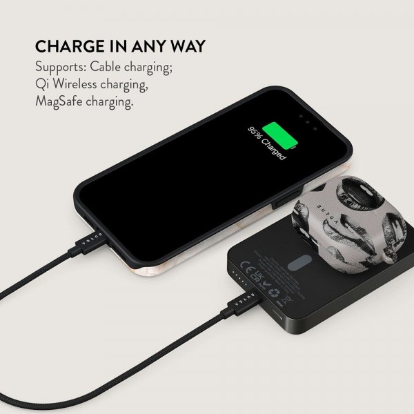 Burga Powerbank MagSafe 5000 mAh Next Mistake Metallinharmaa