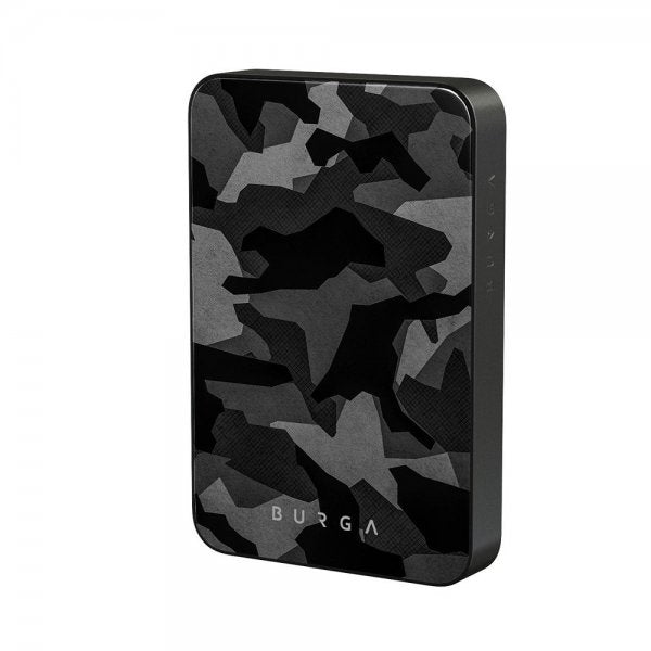 Burga Powerbank MagSafe 5000 mAh Night Black Camo Metallinharmaa