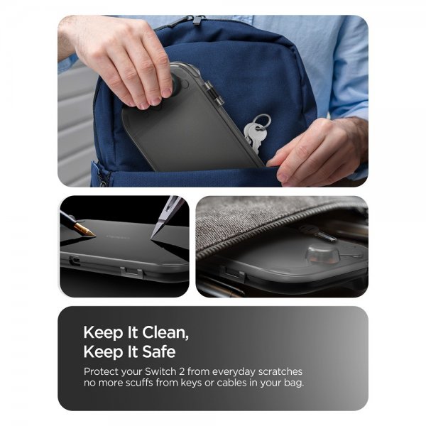 Spigen Nintendo Switch 2 Kotelo Thin Fit 360 Musta