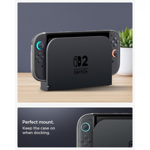 Spigen Nintendo Switch 2 -kuori Nano Pop Black Sesame