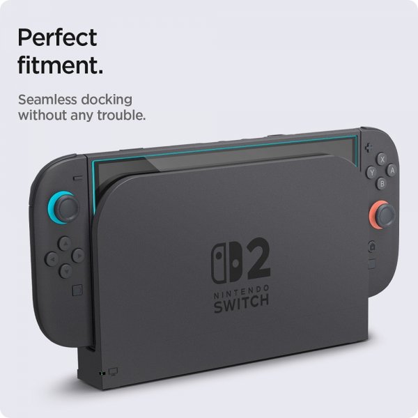 Spigen Nintendo Switch 2 -näytönsuoja GLAS.tR EZ Fit 2-pakkaus