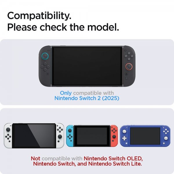 Spigen Nintendo Switch 2 -näytönsuoja GLAS.tR EZ Fit 2-pakkaus
