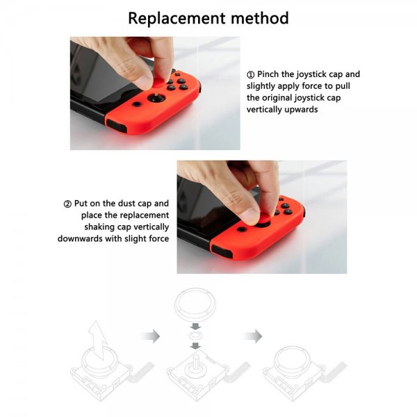 GuliKit Nintendo Switch JoyCon -korvauskorkki
