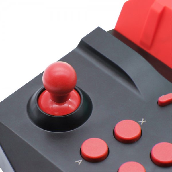 Nintendo Switch/Switch Lite -arkadipeliohjain ohjaussauvalla, musta/punainen