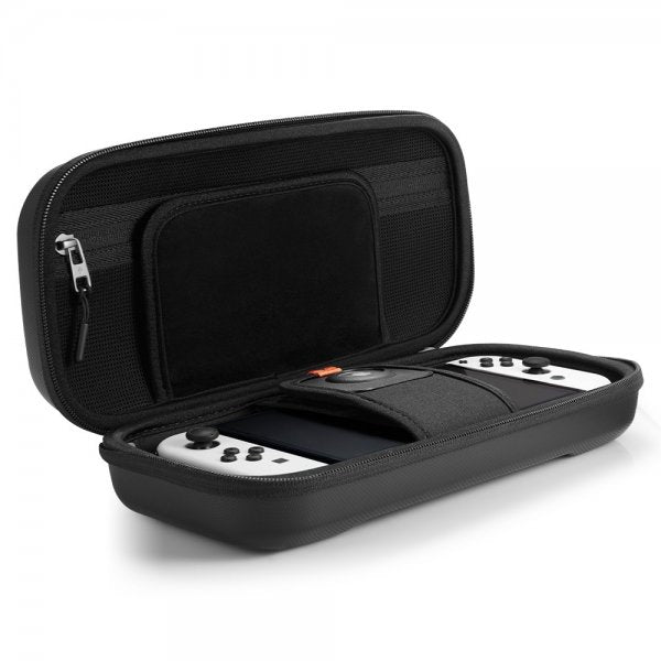 Spigen Nintendo Switch/Switch OLED -kotelo Rugged Armor Pro, musta