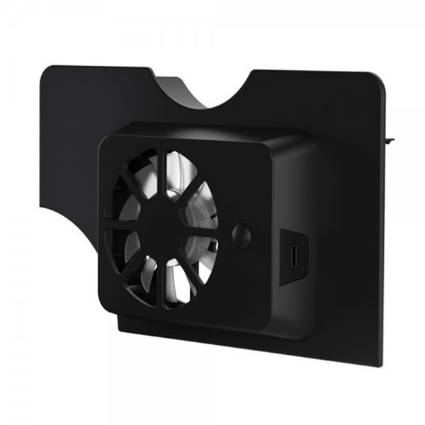 Dobe Nintendo Switch OLED -jäähdytystuuletin sinisellä valolla, musta