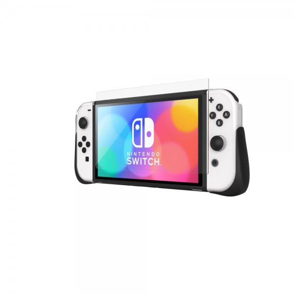 Gear4 Nintendo Switch OLED-kuori ja näytönsuoja Kita Grip 360 Clear