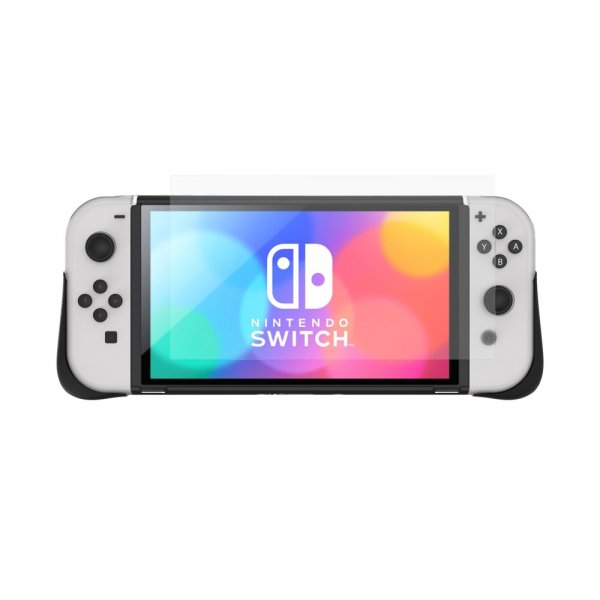 Gear4 Nintendo Switch OLED-kuori ja näytönsuoja Kita Grip 360 Clear