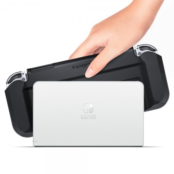 Spigen Nintendo Switch OLED -kuori, Thin Fit, musta