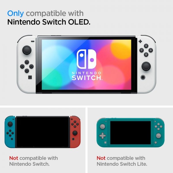 Spigen Nintendo Switch OLED -kuori, Thin Fit, musta