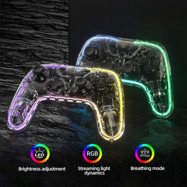 Aolion Nintendo Switch -peliohjain läpinäkyvä RGB