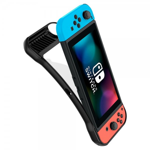Spigen Nintendo Switch -kuori Rugged Armor mattamusta