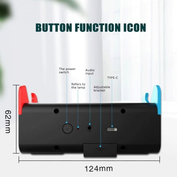 Ipega Nintendo Switch/Switch Lite Kaiutin sisäänrakennetulla jalustalla