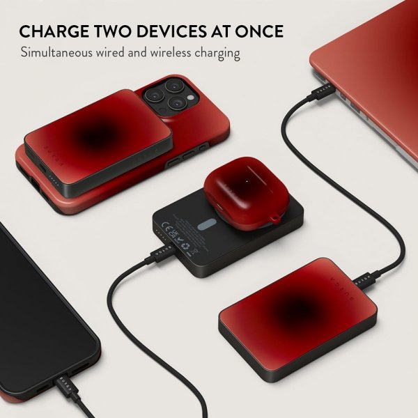 Burga Powerbank MagSafe 5000 mAh No Talking Metallinharmaa