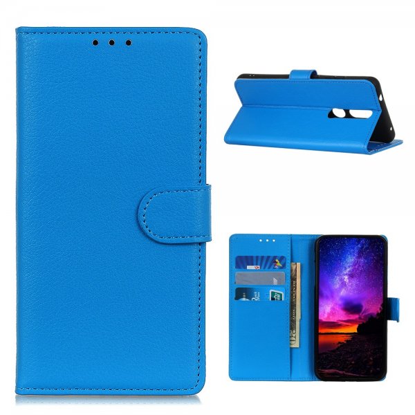 Nokia 2.4 Litsi-nahkakuori Sininen