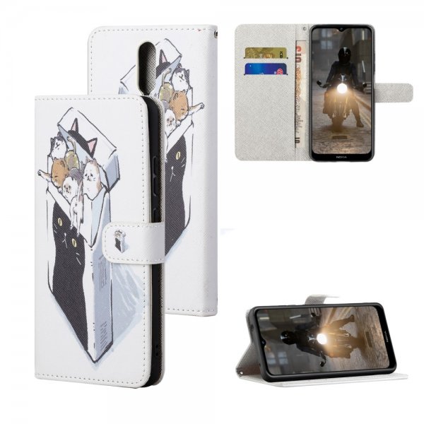 Nokia 2.4 Kotelo Kissa laatikossa -kuvio