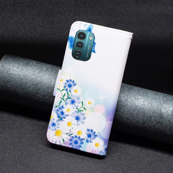 Nokia G11/G21 Suojakotelo Perhos- ja kukka-aiheilla