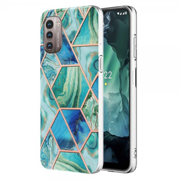 Nokia G11/G21 Kuori Marmorikuvio Vihreä