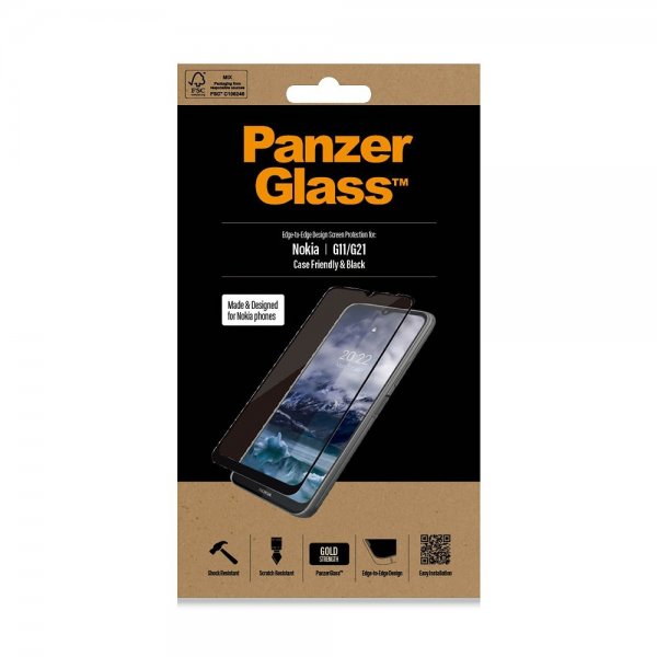 PanzerGlass Nokia G11/G21 näytönsuoja reunasta reunaan, koteloystävällinen
