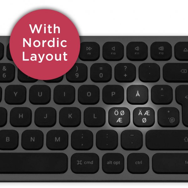 Satechi langaton näppäimistö jopa 3 laitteelle pohjoismainen asettelu Space Gray