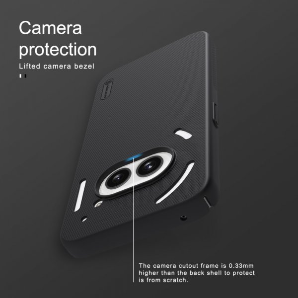 Nillkin Nothing Phone (2a) Suojakuori Super Frosted Shield Musta