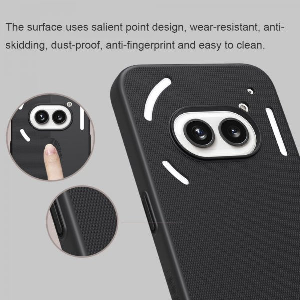 Nillkin Nothing Phone (2a) Suojakuori Super Frosted Shield Musta
