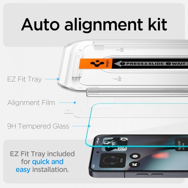 Spigen Nothing Phone 3 -näytönsuoja GLAS.tR EZ Fit 2 kpl