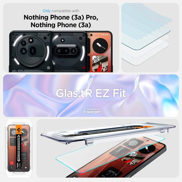 Spigen Nothing Phone (3a)/Phone (3a) Pro -näytönsuoja GLAS.tR EZ Fit