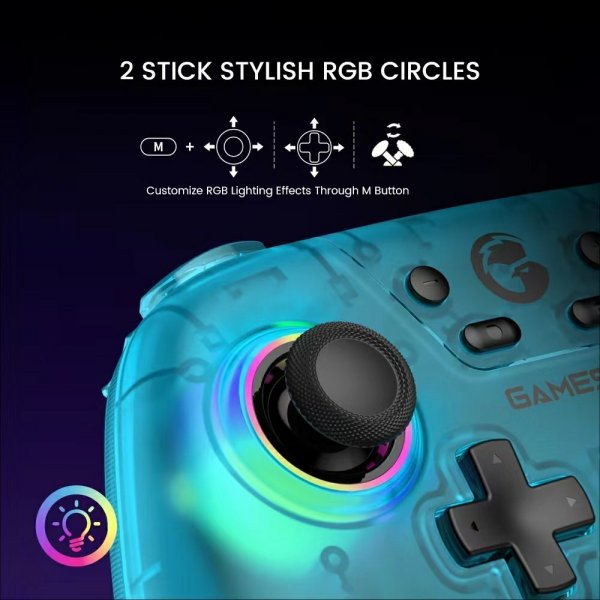 GameSir Nova HD Rumble -peliohjain 2.4G Retro White